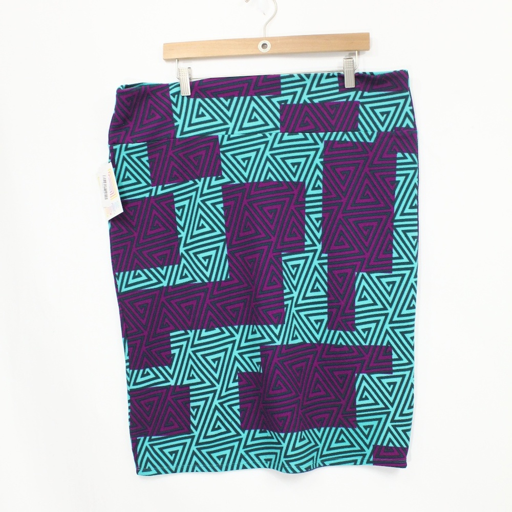 LuLaRoe Cassie Skirt Plus Size 3XL purple NEW - Picture 1 of 6